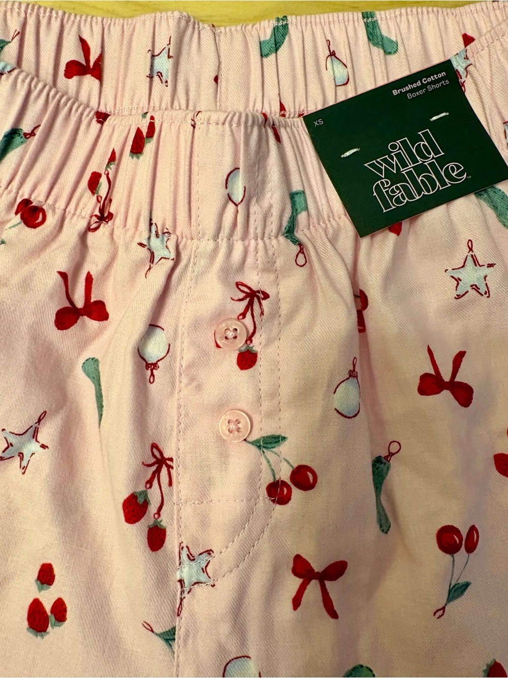wild fable Pink Cherry & Bow Pajama Shorts - Picture 3 of 5